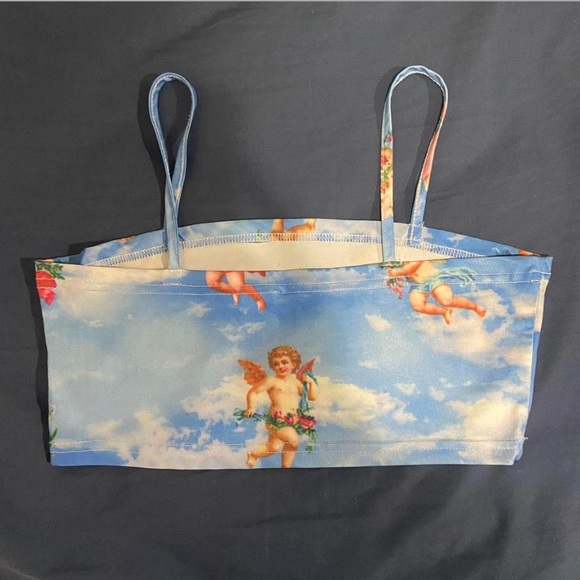 Blue clouds and angel tube top - Picture 2 of 2